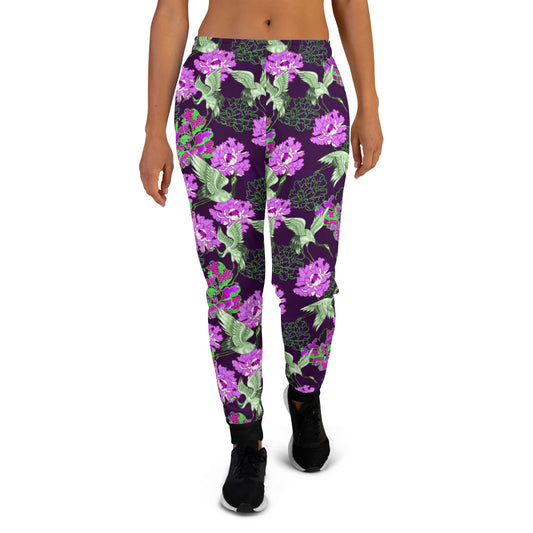 Japanese Flowers With Cranes Women's Joggers