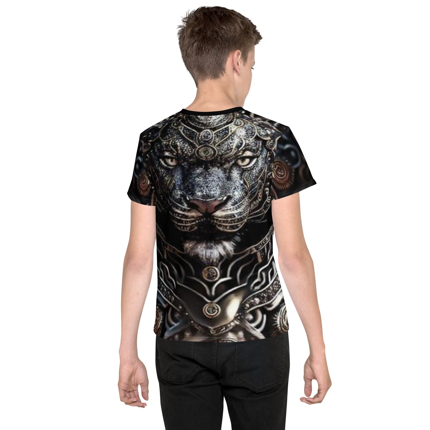 Cyborg Lion Kids crew neck t-shirt