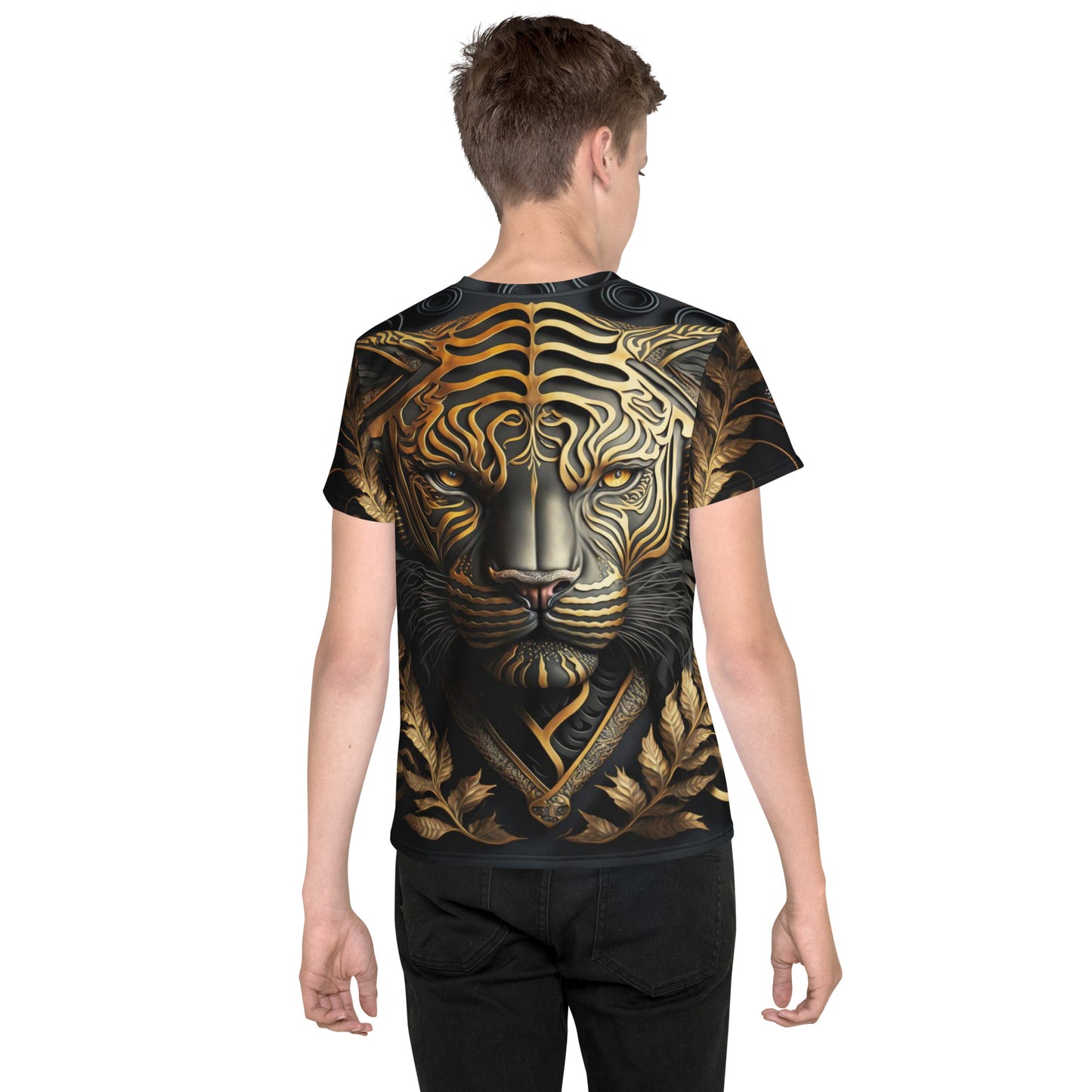 Cyborg Lion Kids crew neck t-shirt