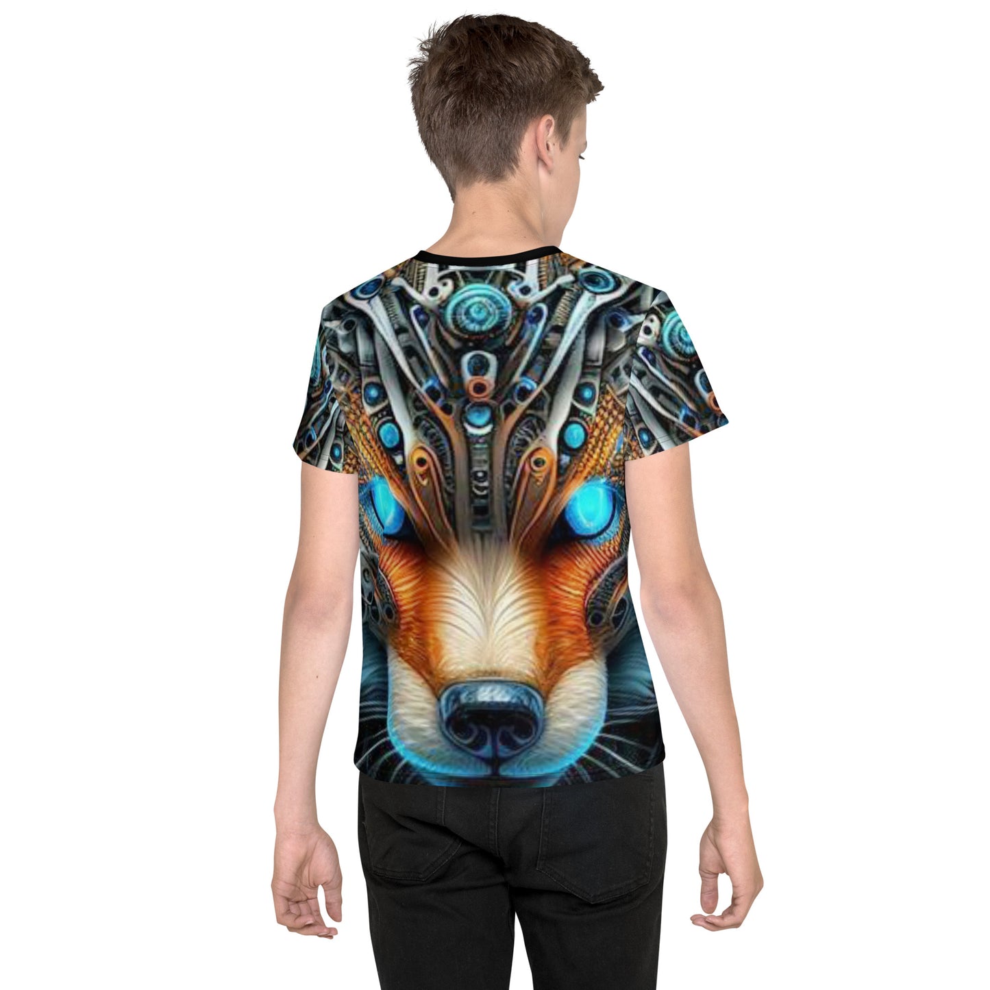 Cyborg Fox Kid's crew neck t-shirt