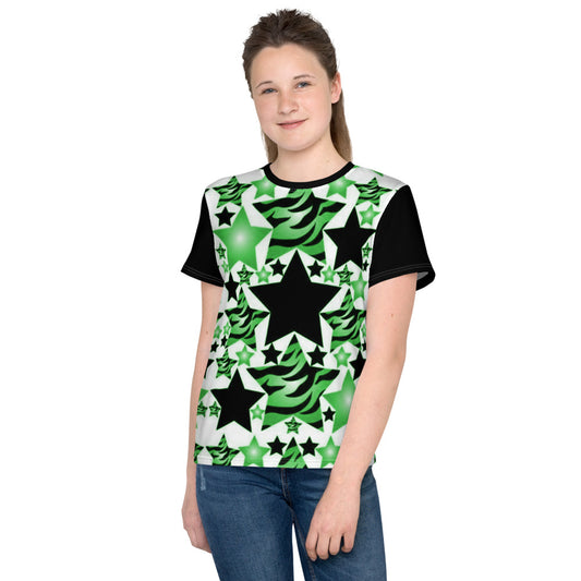 Green, White & Black Stars & Stripes T-shirt