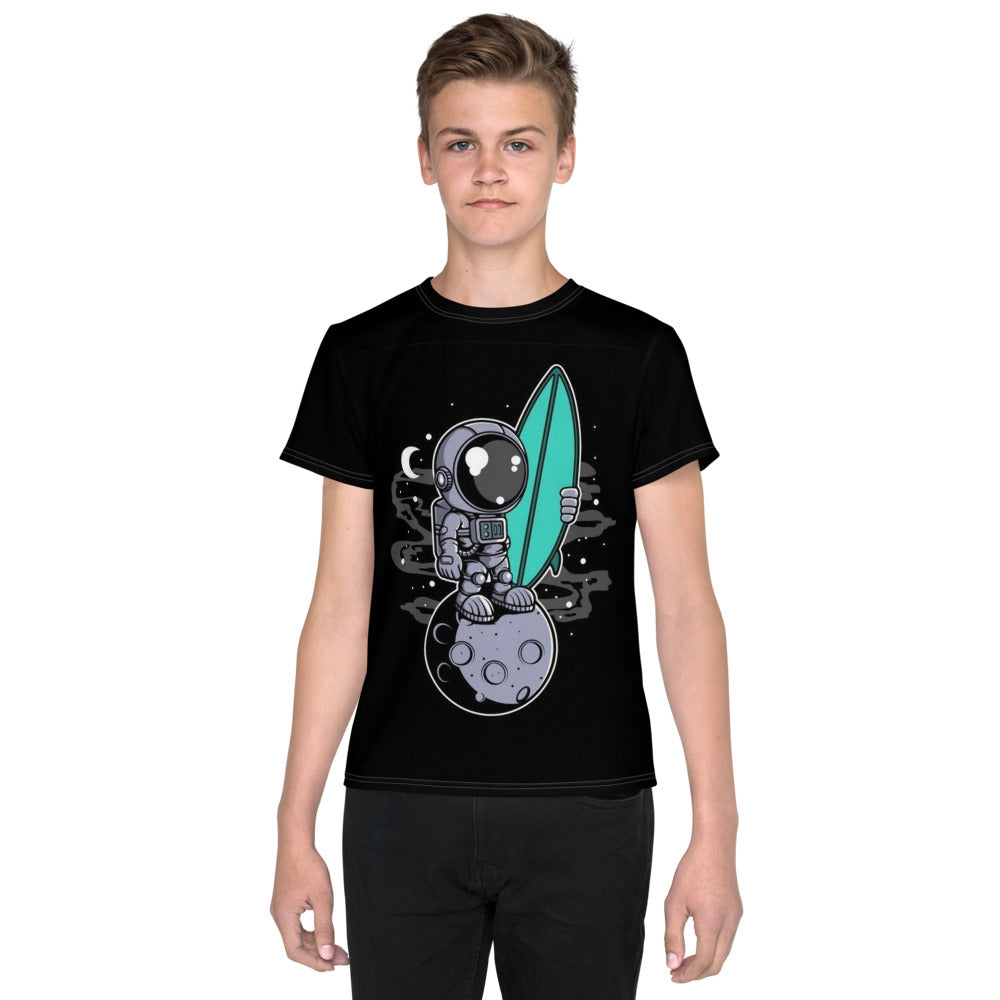 Astronaut Status Surfer Dude Boys T-shirt