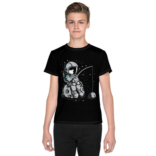 Astronaut Status Fisherman Boys T-shirt