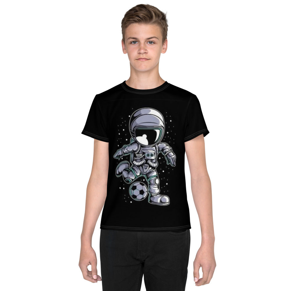 Astronaut Status Soccer Player Boys T-shirt