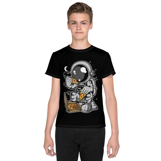 Astronaut Status Eating Pizza Boys T-shirt