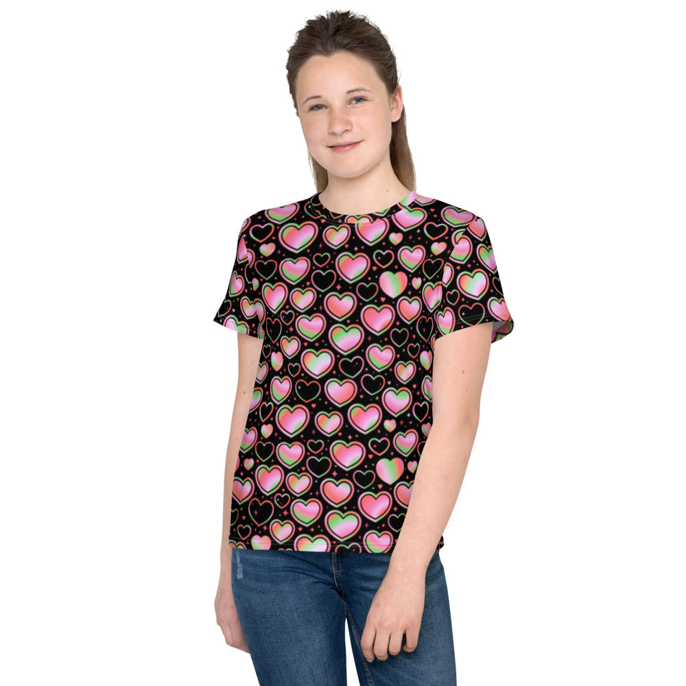 Holographic Hearts Kids T-shirt