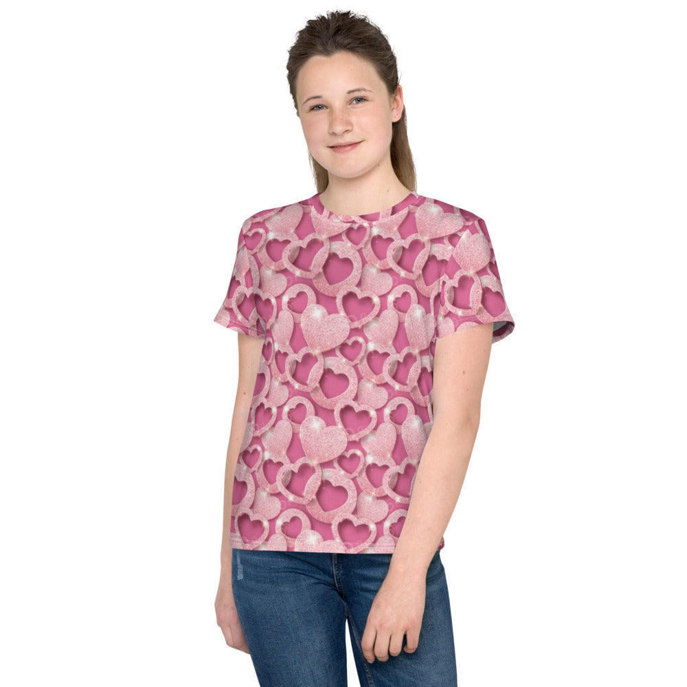 Lovely Pink Hearts T-shirt