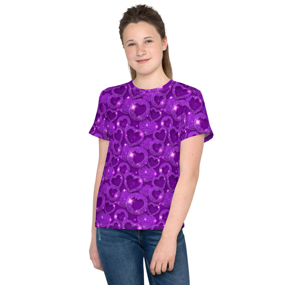 Lovely Purple Hearts T-shirt