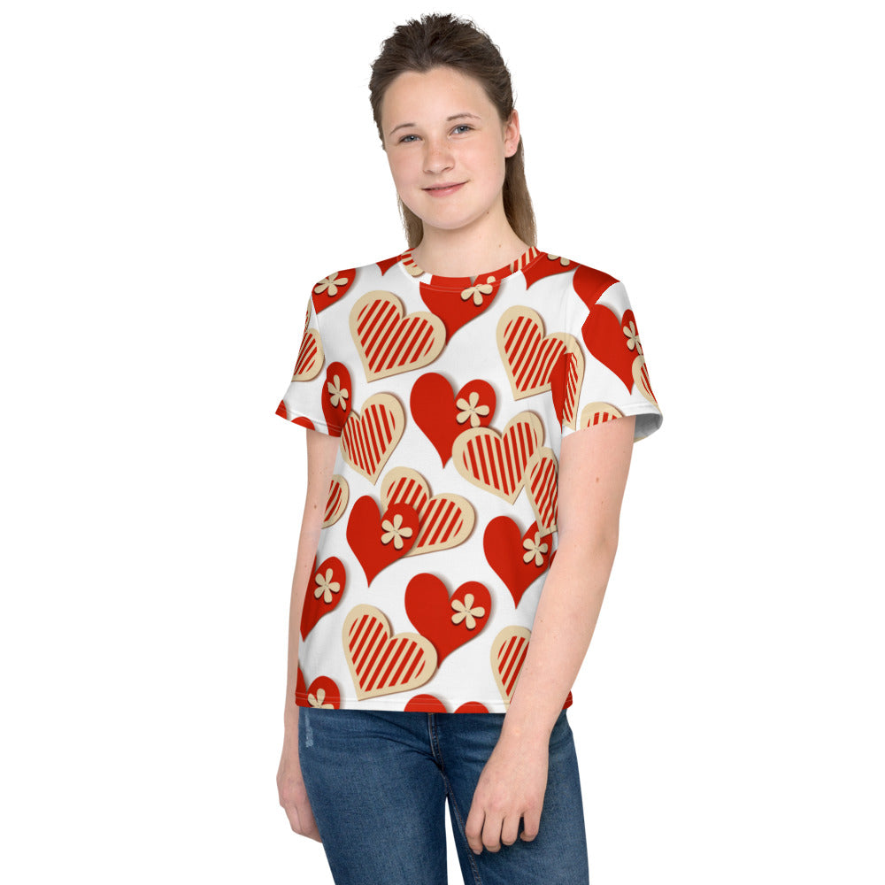 Cute Red Hearts Kid's T-shirt