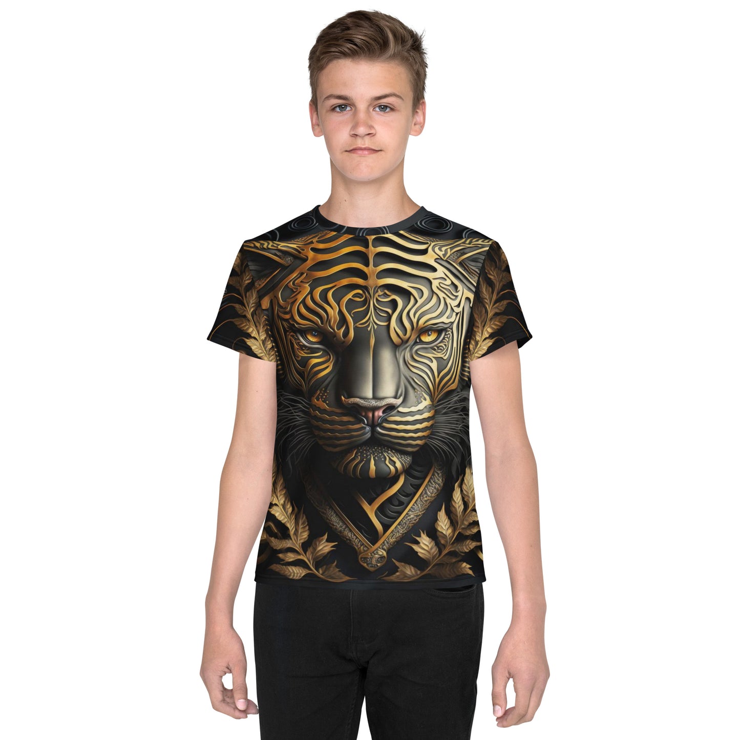 Cyborg Lion Kids crew neck t-shirt