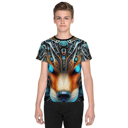 Cyborg Fox Kid's crew neck t-shirt