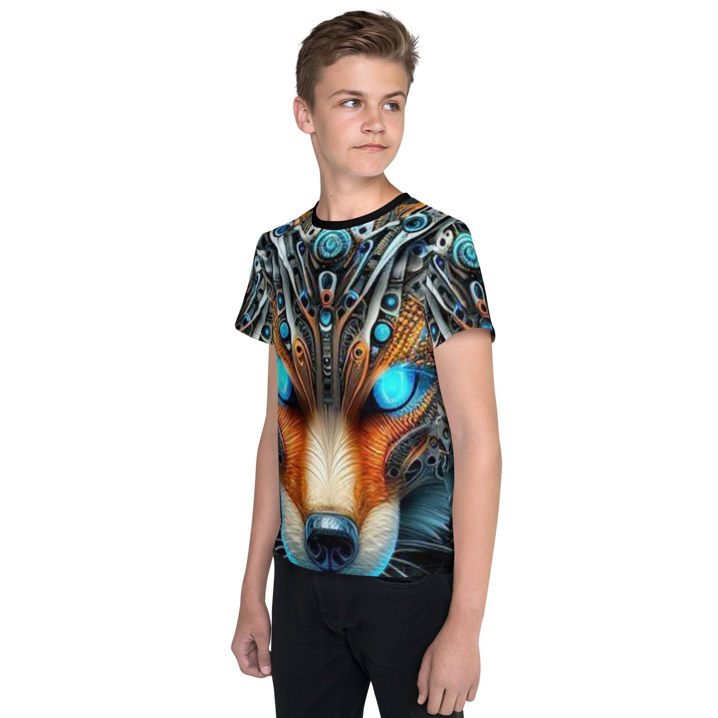 Cyborg Fox Kid's crew neck t-shirt