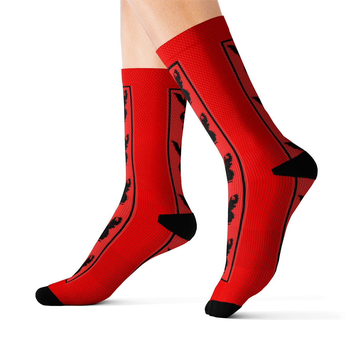 Play Boy Red & Black Crew Socks