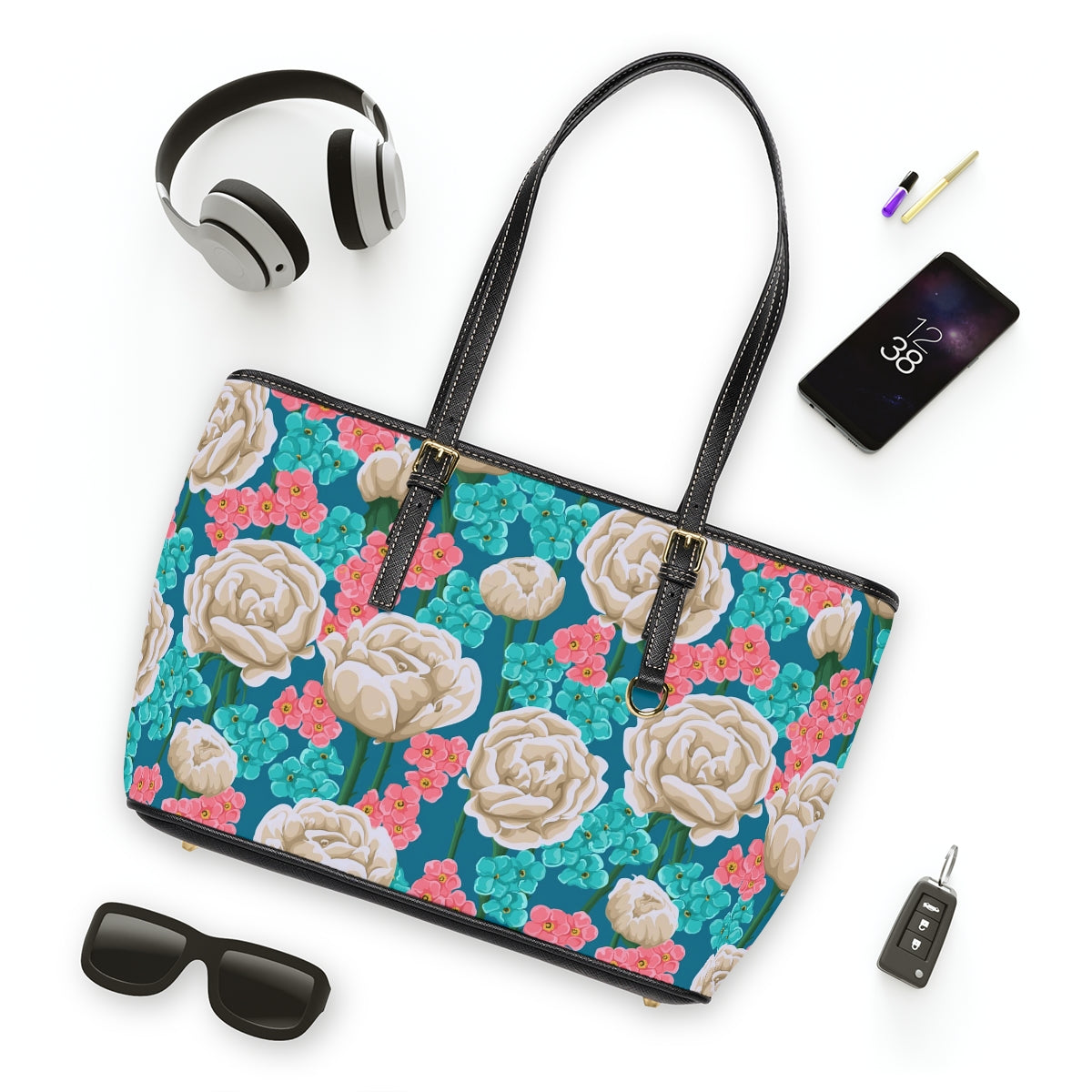 Beautiful Roses PU Leather Shoulder Bag