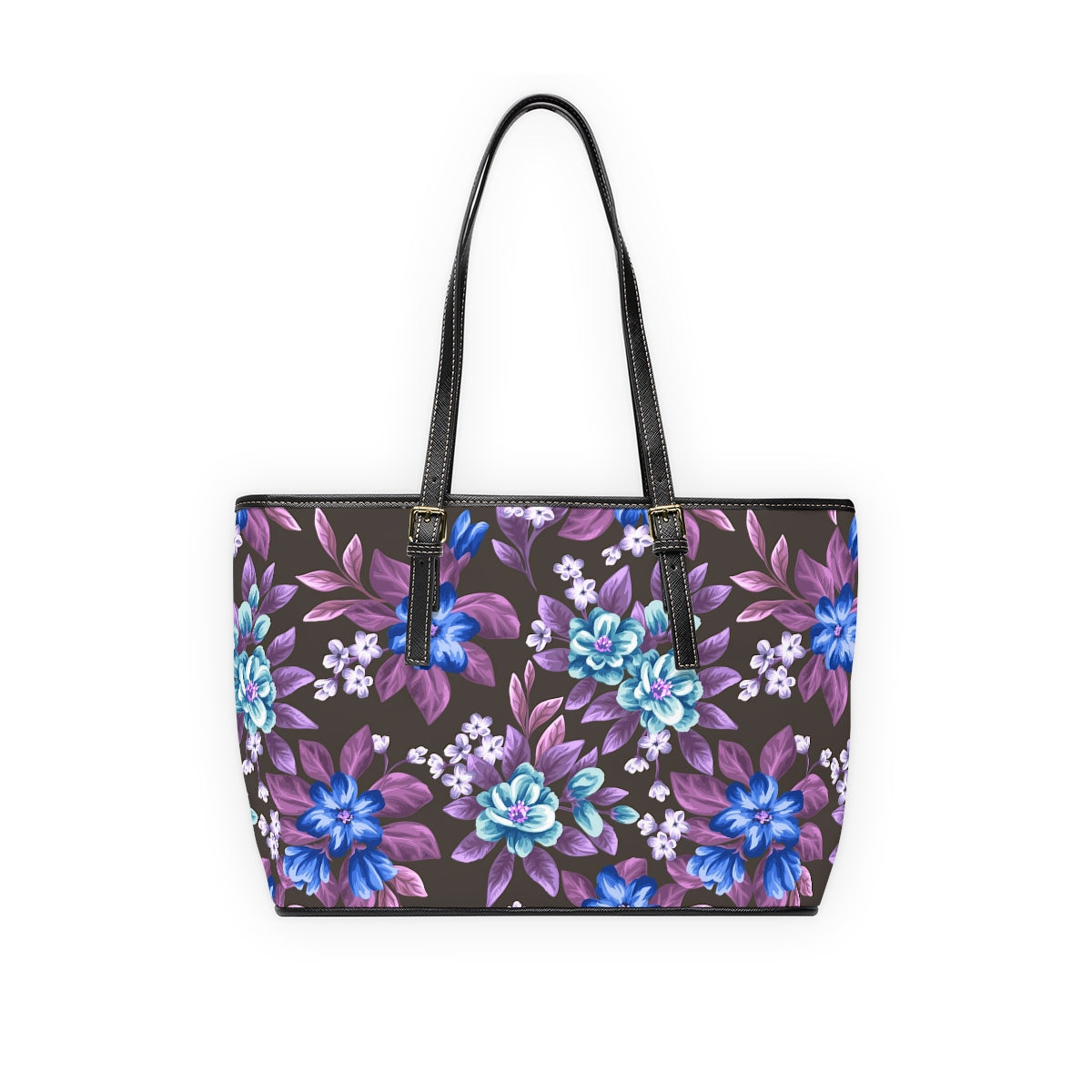 Tropical Flowers PU Leather Shoulder Bag