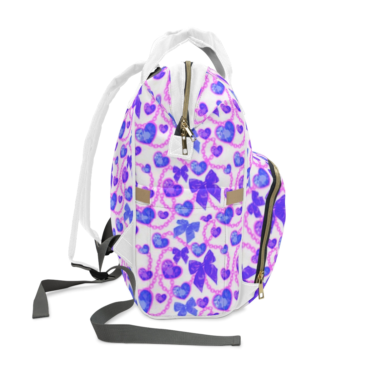 Purple Hearts & Bowes Multifunctional Backpack