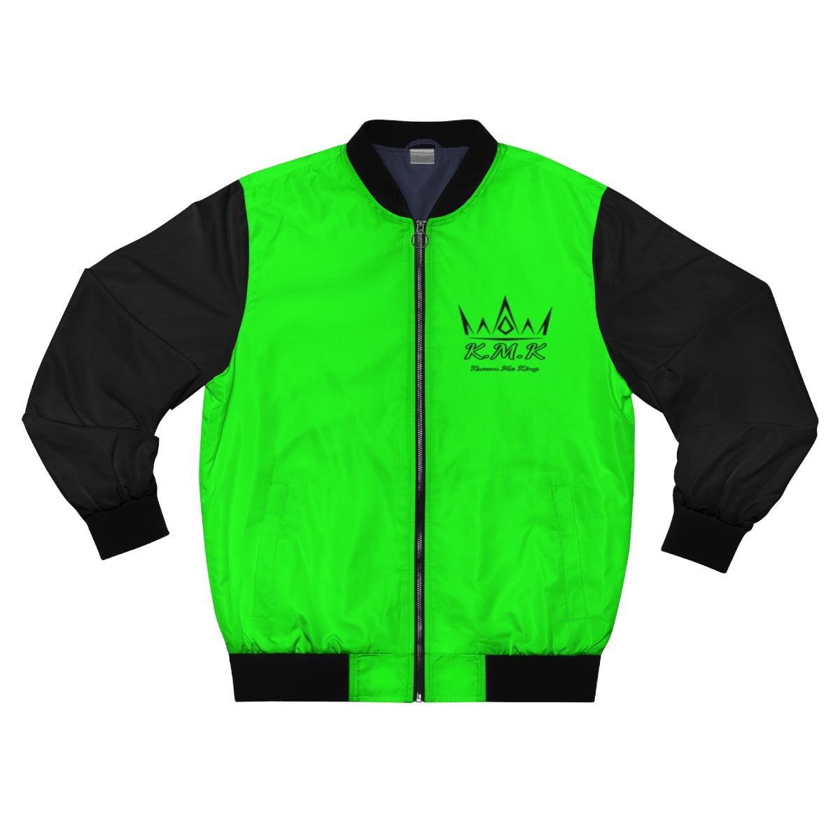 Krown Me King Men's Green & Black Bomber Jacket