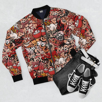 Graffiti Style Bomber Jacket