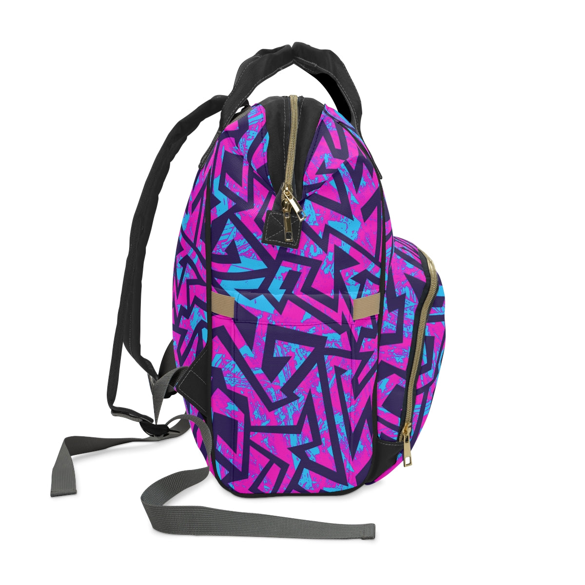 Colorful Geometric Multifunctional Backpack