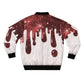 Drippy Red & White Bomber Jacket