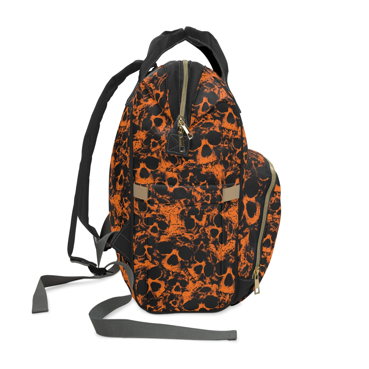 Orange Skull Gang Multifunctional Backpack