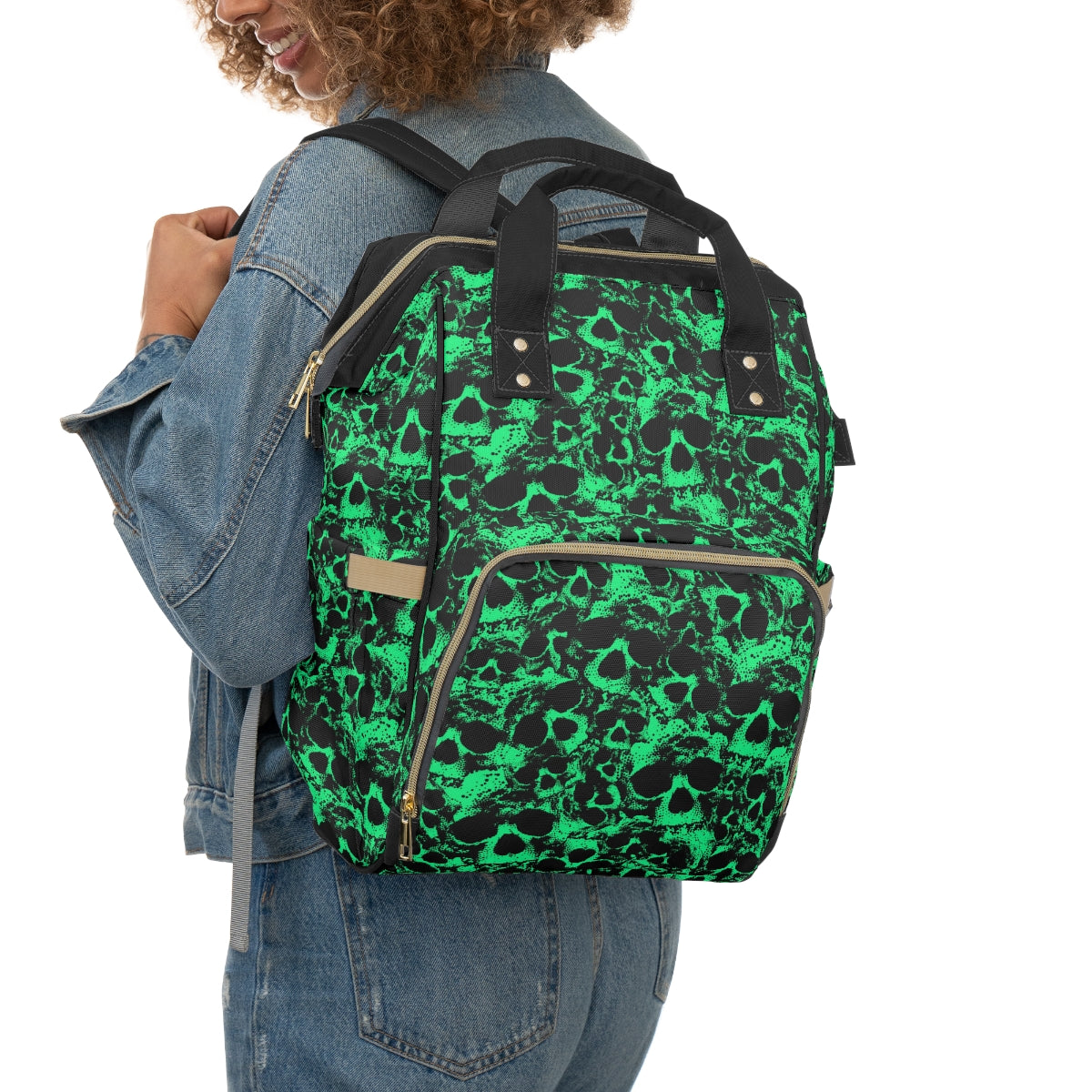 Teal Skull Gang Multifunctional Backpack