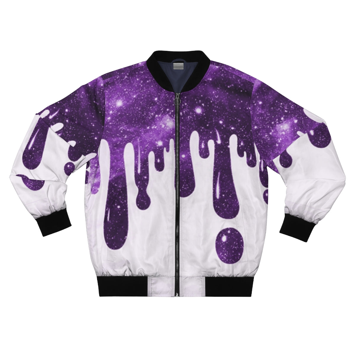 Drippy Purple & White Bomber Jacket