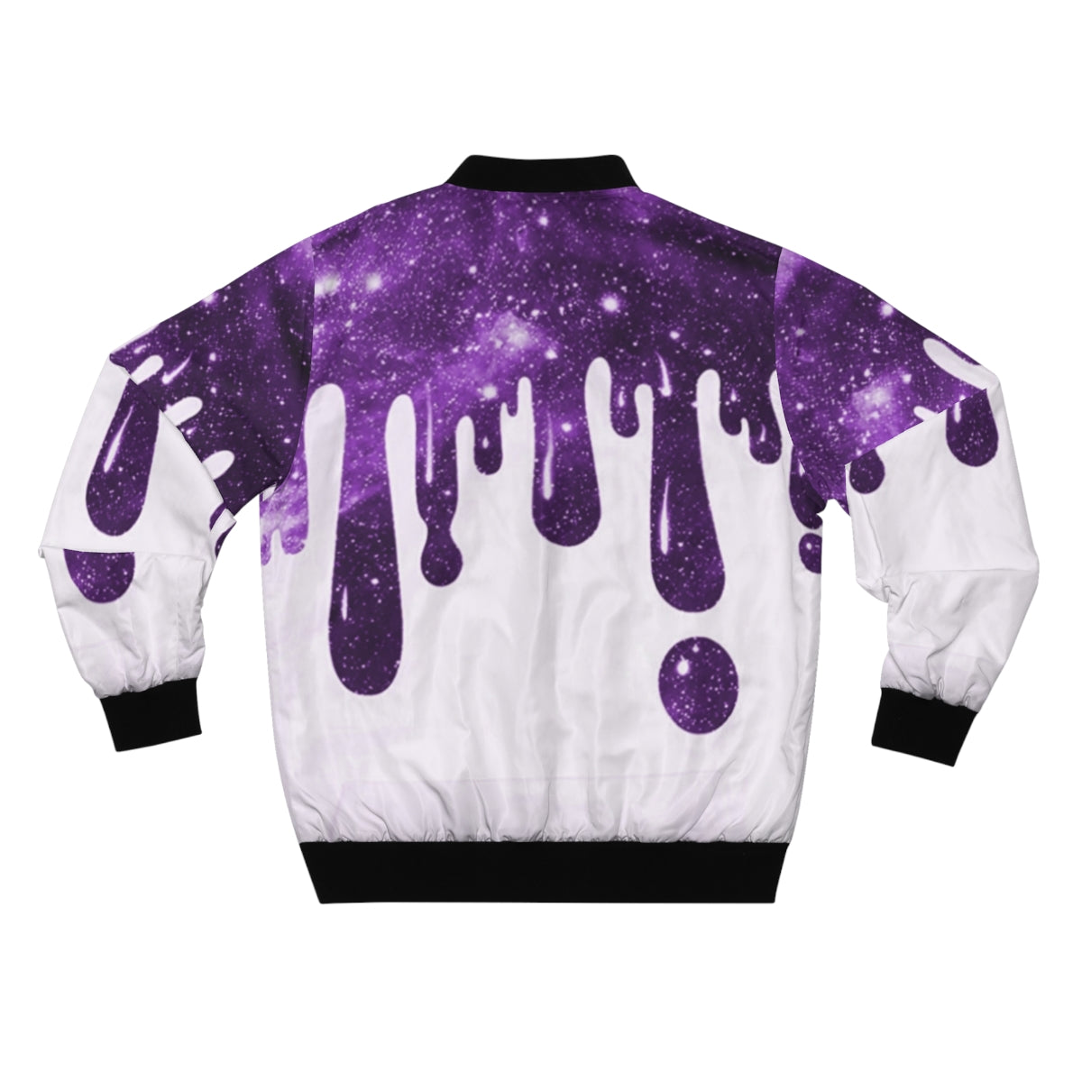 Drippy Purple & White Bomber Jacket