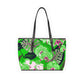 Colorful Orchids PU Leather Shoulder Bag