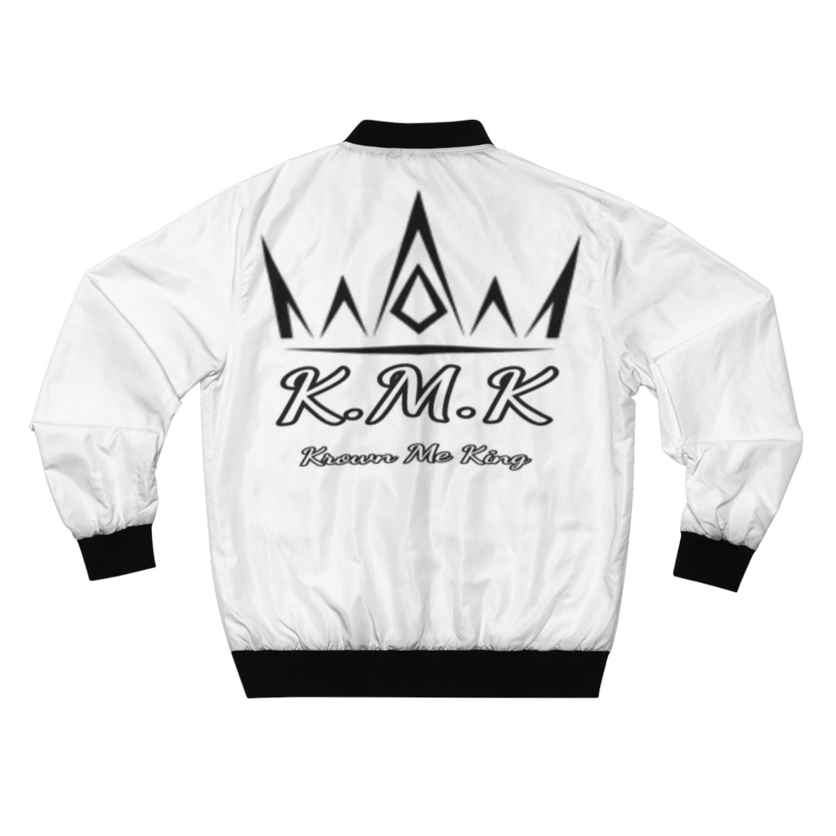 Krown Me King White Men's Bomber Jacket