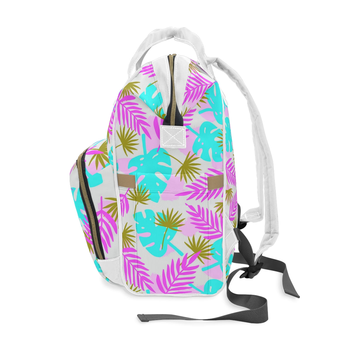 Tropical Leaves Multifunctional Backpack