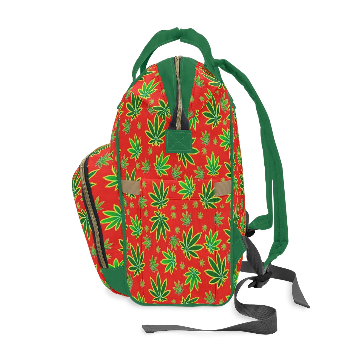 Colorful Pot Leaves Multifunctional Backpack