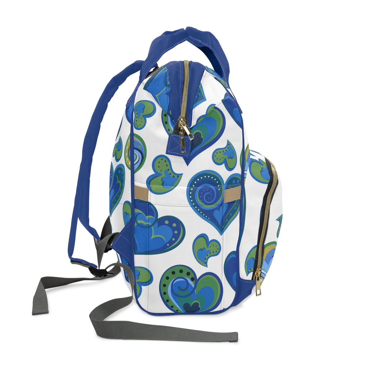 Colorful Doodle Hearts Multifunctional Backpack