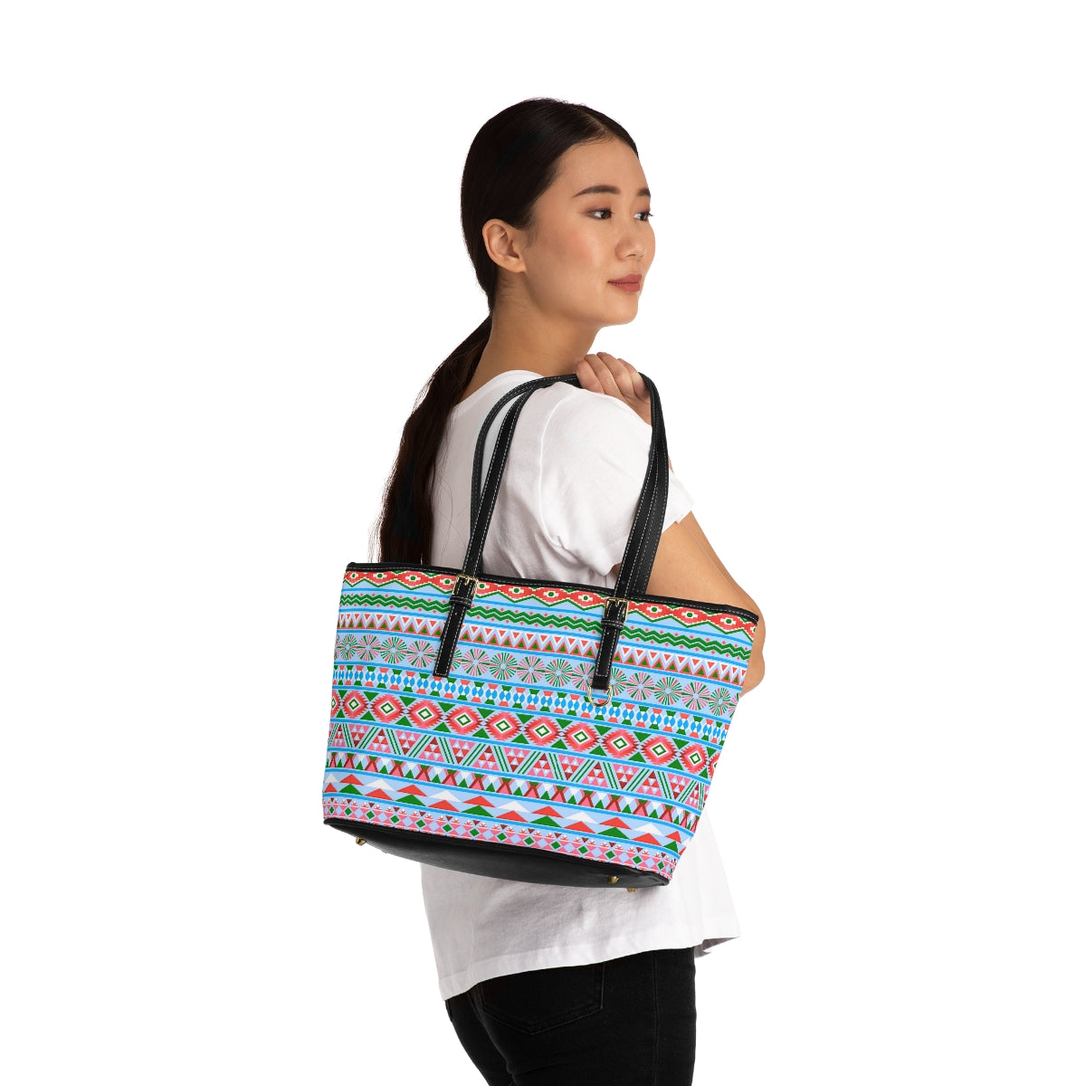 Ethnic Tribal PU Leather Shoulder Bag