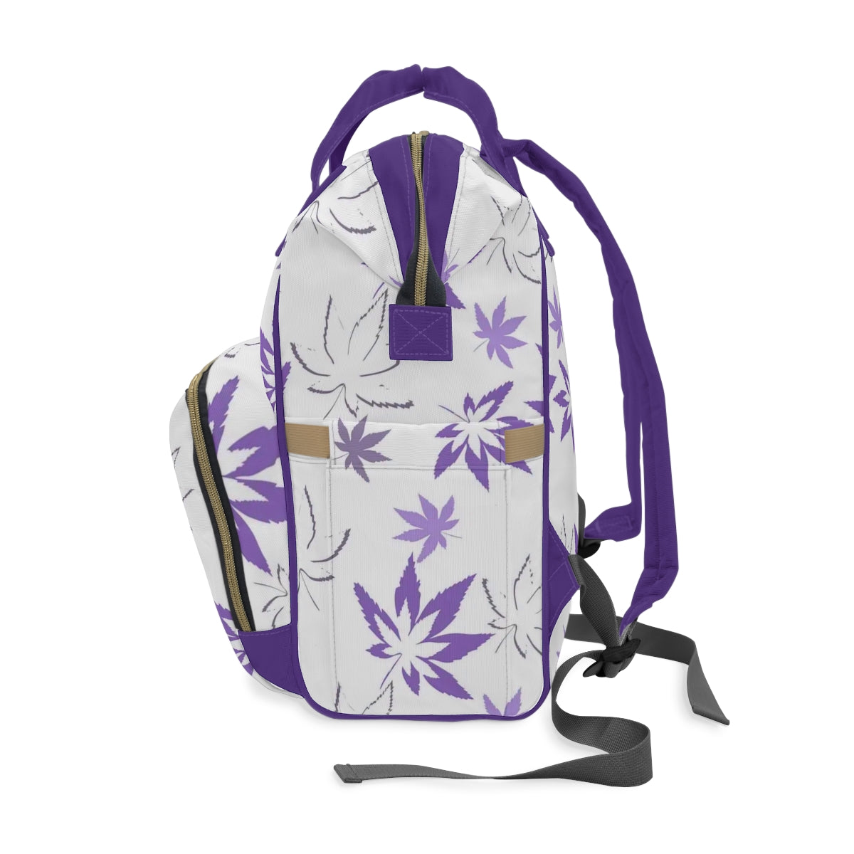 Colorful Pot Leaves Multifunctional Backpack