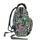 Colorful Curvy Lines Multifunctional Backpack
