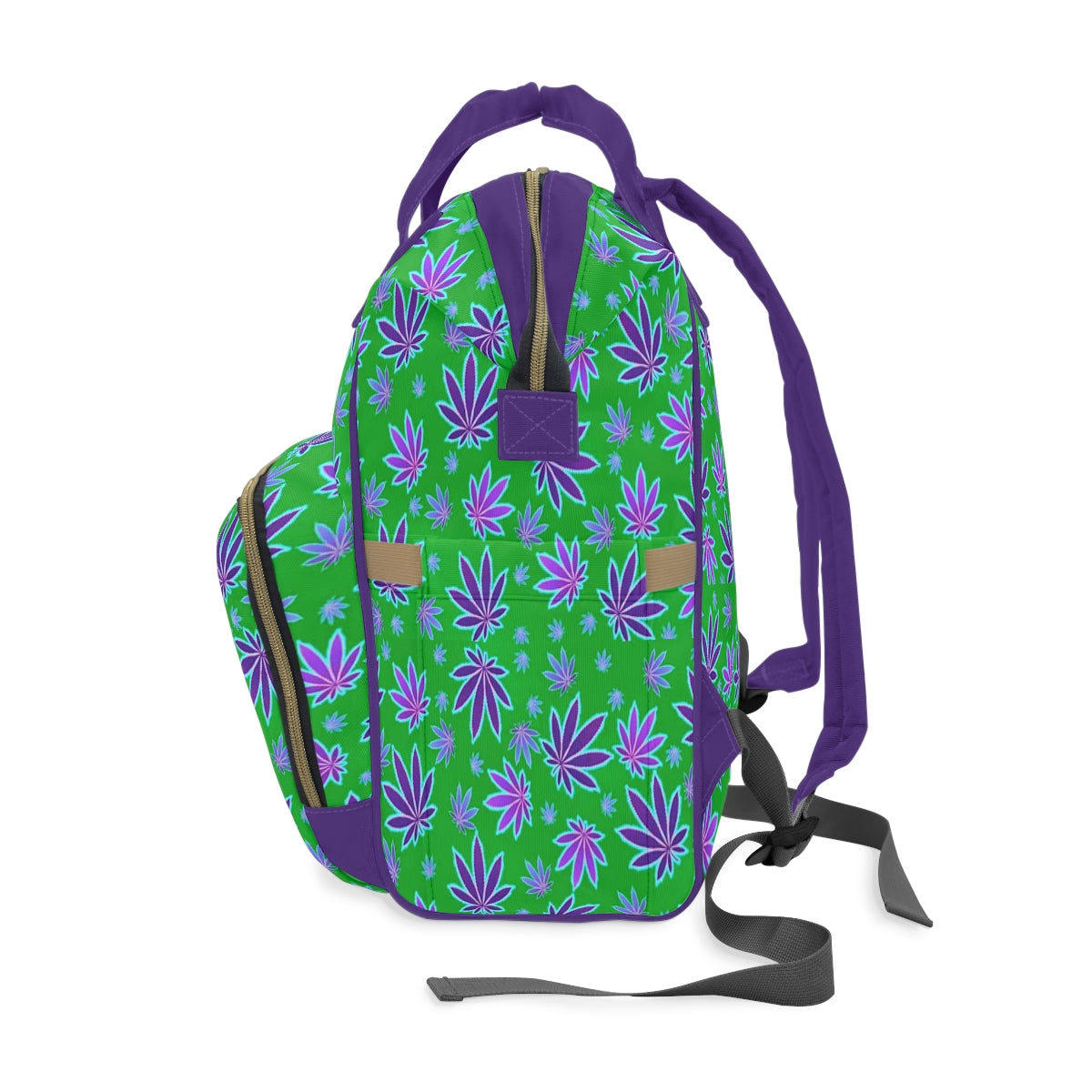 Colorful Pot Leaves Multifunctional Backpack