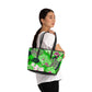 Colorful Orchids PU Leather Shoulder Bag