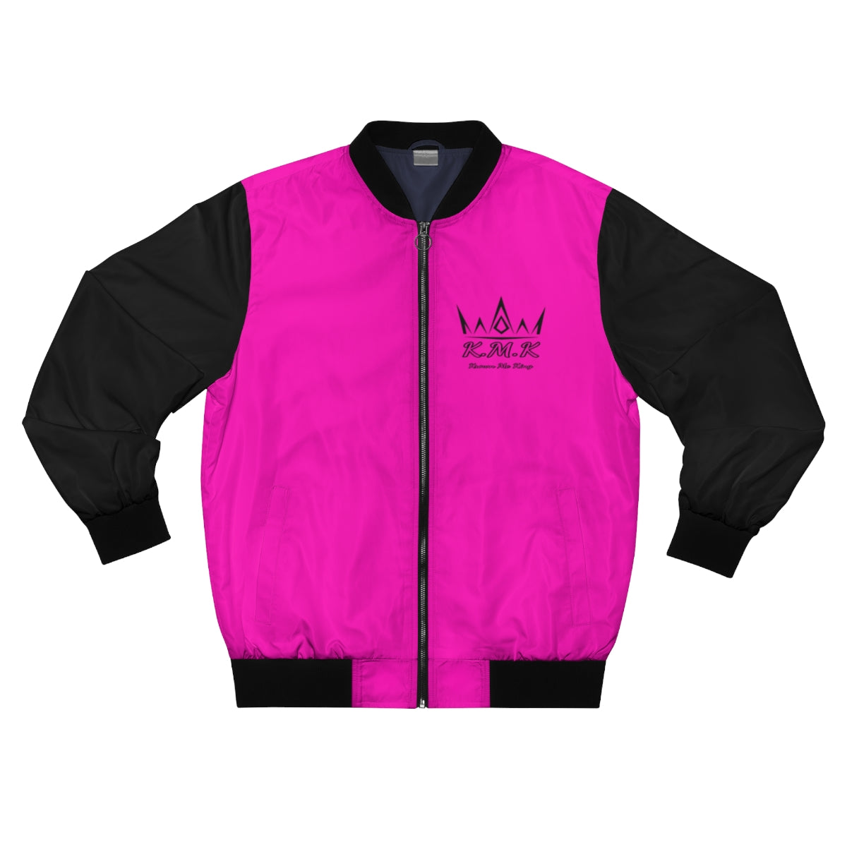 Krown Me King Pink & Black Men's Bomber Jacket