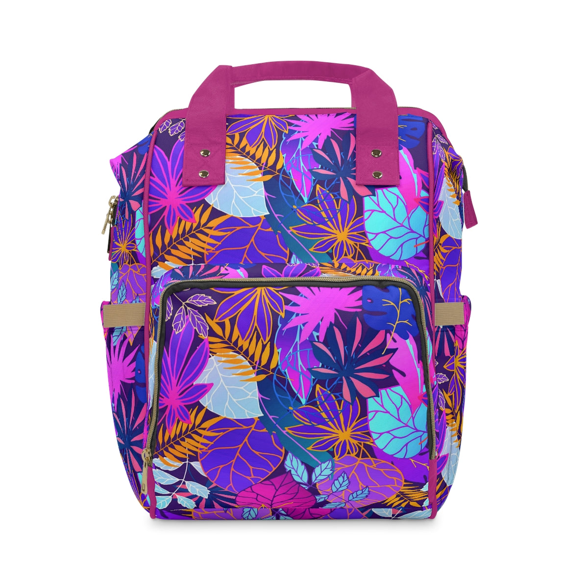 Neon Leaves Multifunctional Backpack