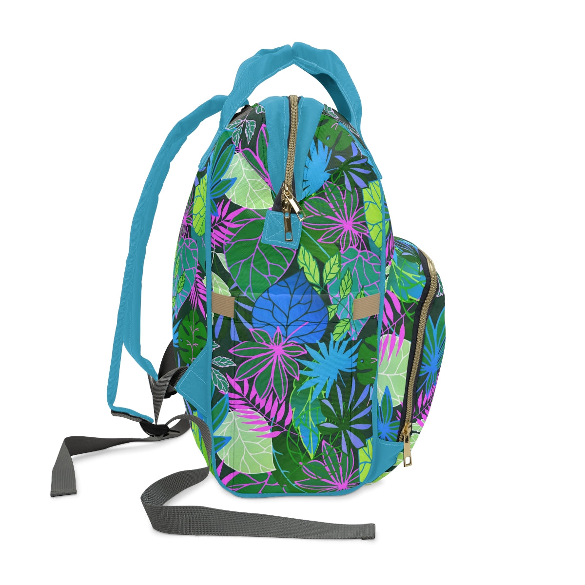 Neon Leaves Multifunctional Backpack