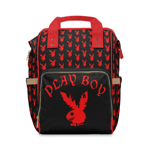 Play Boy Black & Red Multifunctional Backpack