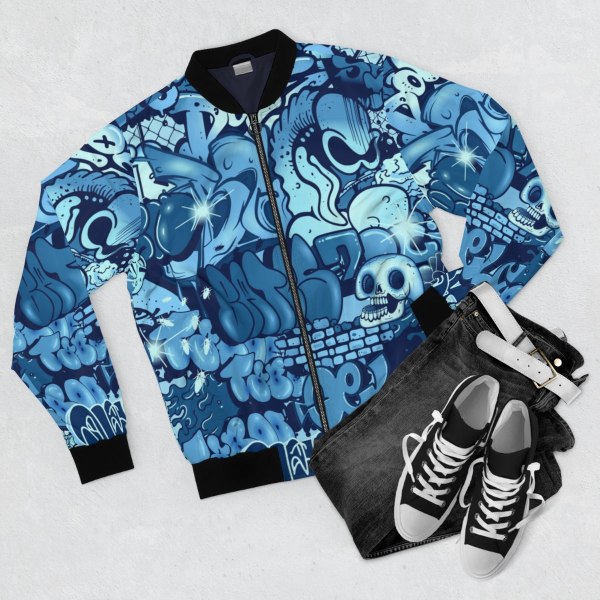 Graffiti Style Bomber Jacket