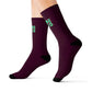 Maroon & Teal Smoke Weed Stoners Only Crew Socks
