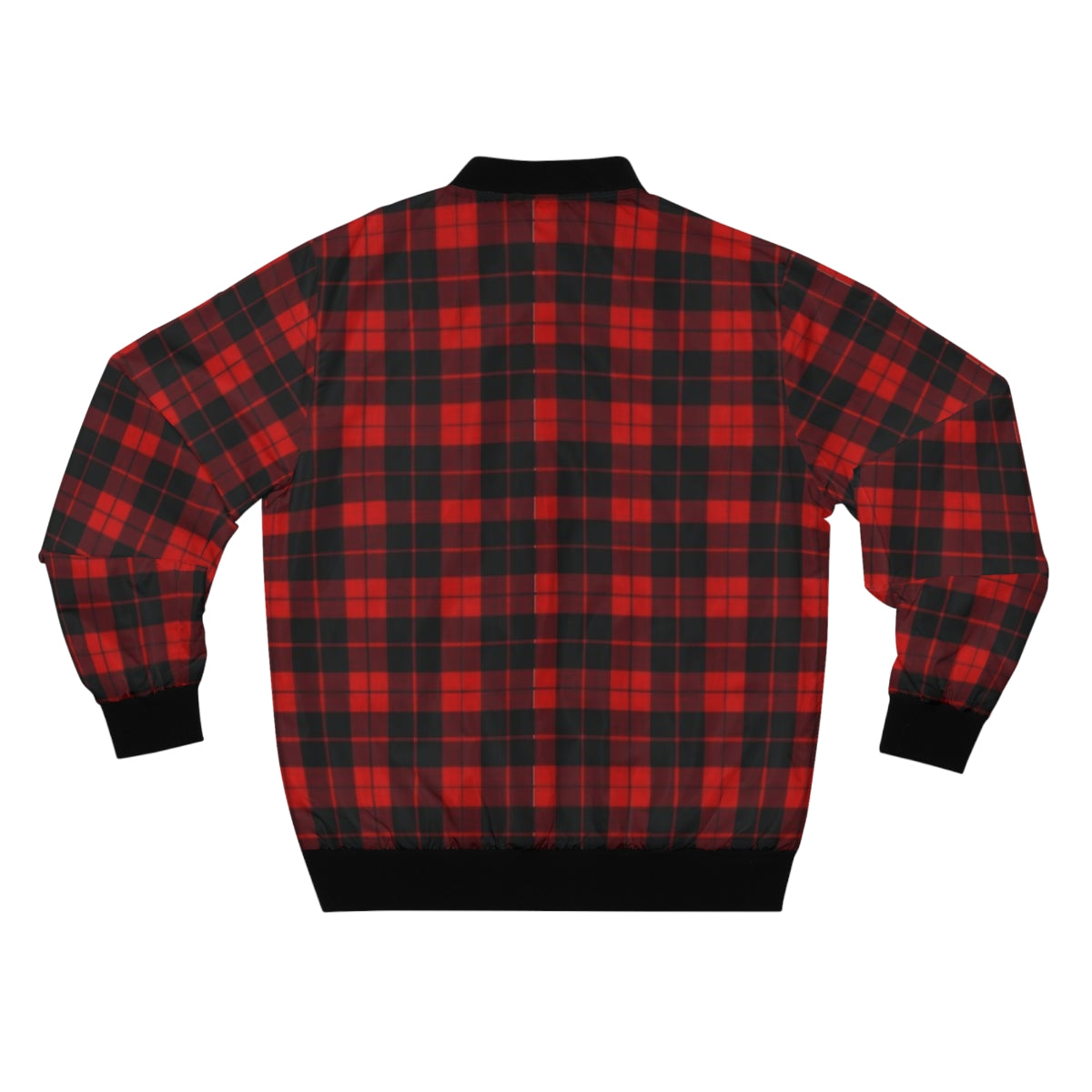 Red Plaid Bomber Jacket