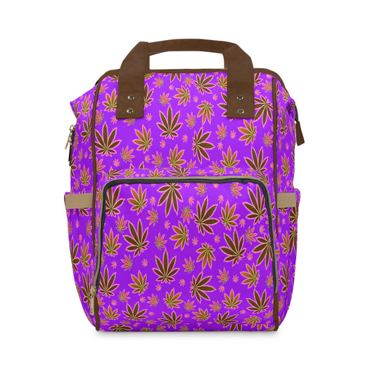 Colorful Pot Leaves Multifunctional Backpack