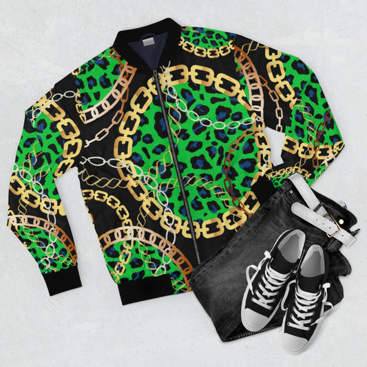 Bellafontes Animal Print Bomber Jacket