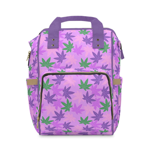 Colorful Pot Leaves Multifunctional Backpack