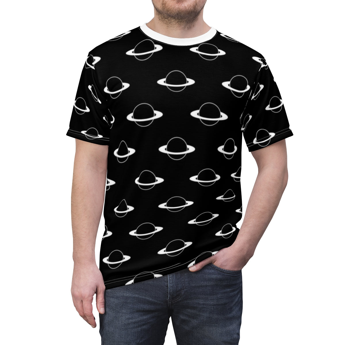 Black & White Planet Cut & Sew Tee