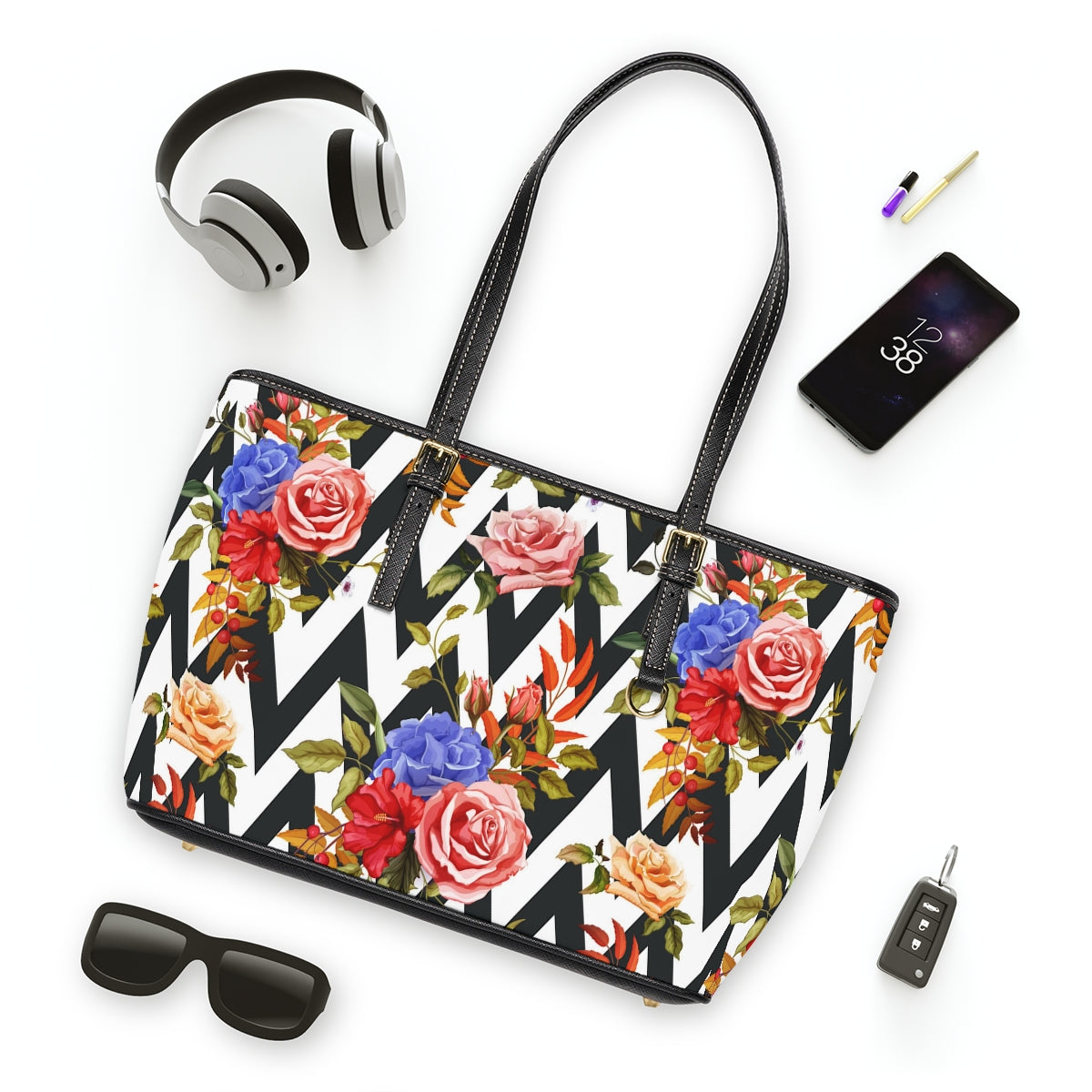 Cris'Sai's Pretty Little Flowers PU Leather Shoulder Bag